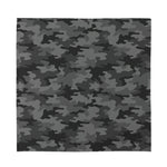 Black And Grey Camouflage Print Silk Bandana