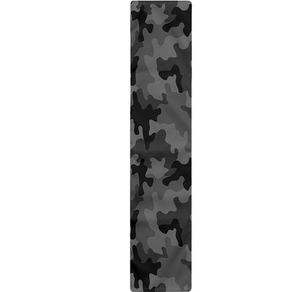 Black And Grey Camouflage Print Table Runner