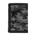 Black And Grey Camouflage Print Trifold Wallet