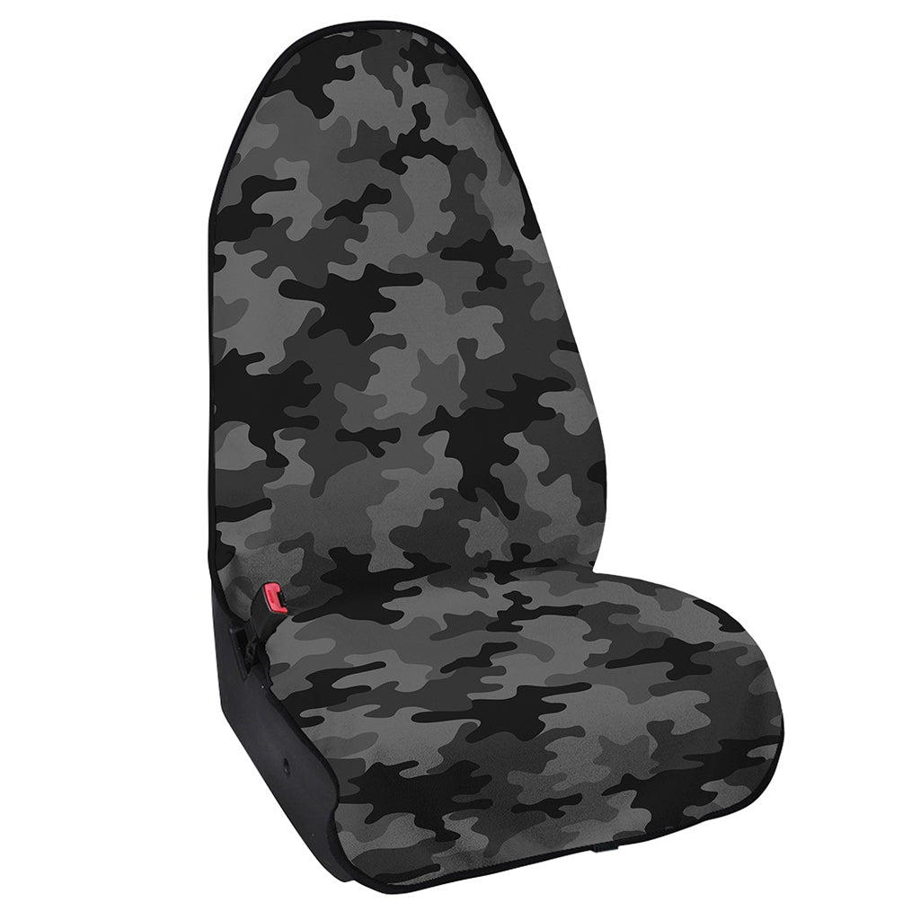 Black And Grey Camouflage Print Waterproof Car Seat Cover