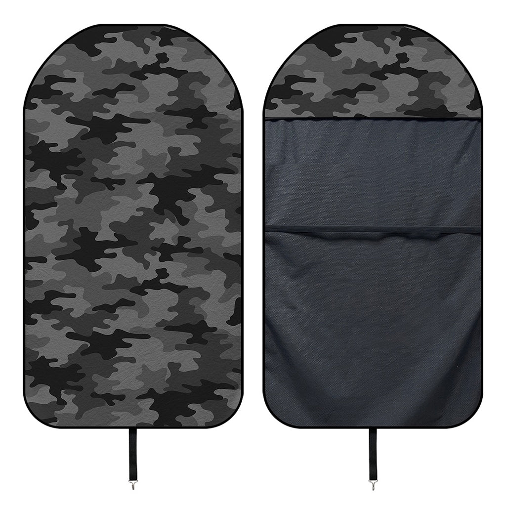 Black And Grey Camouflage Print Waterproof Car Seat Cover