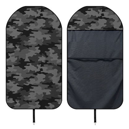 Black And Grey Camouflage Print Waterproof Car Seat Cover