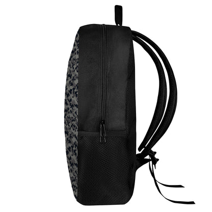 Black And Grey Digital Camo Print 17 Inch Backpack