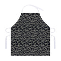 Black And Grey Digital Camo Print Adjustable Apron