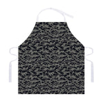 Black And Grey Digital Camo Print Adjustable Apron