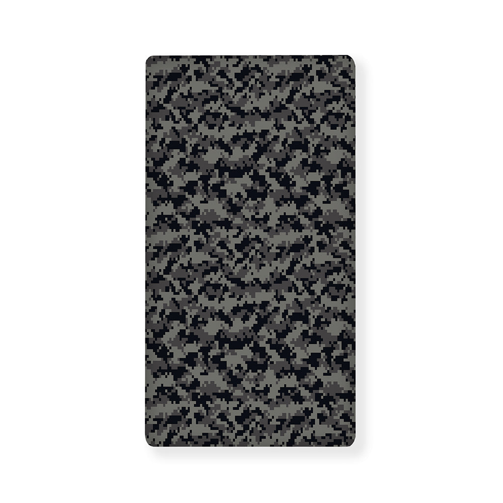 Black And Grey Digital Camo Print Baby Crib Sheet