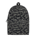 Black And Grey Digital Camo Print School Backpack