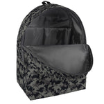 Black And Grey Digital Camo Print Backpack