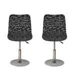 Black And Grey Digital Camo Print Bar Stool Covers