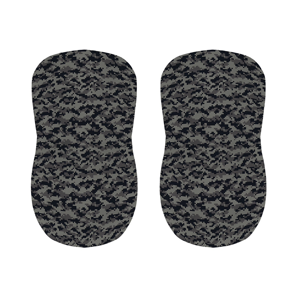 Black And Grey Digital Camo Print Bar Stool Covers