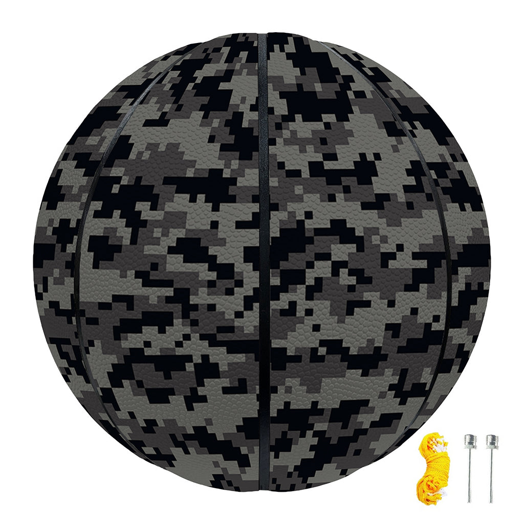 Black And Grey Digital Camo Print Basketball