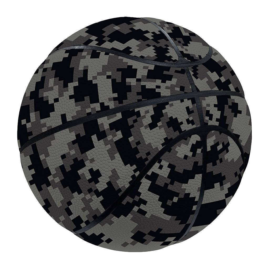 Black And Grey Digital Camo Print Basketball