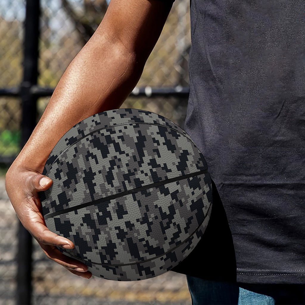 Black And Grey Digital Camo Print Basketball