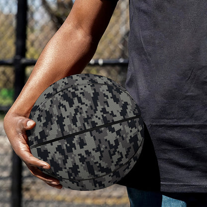 Black And Grey Digital Camo Print Basketball