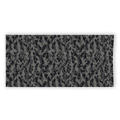 Black And Grey Digital Camo Print Beach Towel