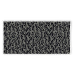 Black And Grey Digital Camo Print Beach Towel