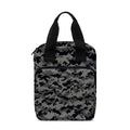 Black And Grey Digital Camo Print Bible Tote Bag