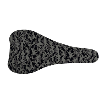 Black And Grey Digital Camo Print Bicycle Seat Cover