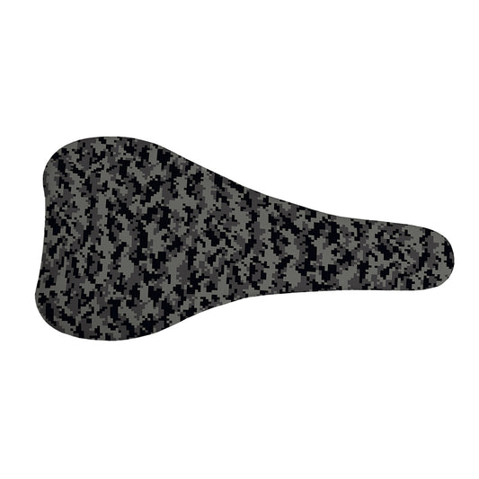 Black And Grey Digital Camo Print Bicycle Seat Cover
