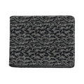 Black And Grey Digital Camo Print Bifold Wallet