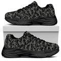 Black And Grey Digital Camo Print Black Chunky Shoes