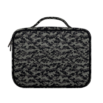 Black And Grey Digital Camo Print Briefcase Bible Bag