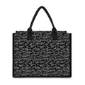 Black And Grey Digital Camo Print Canvas Tote Bag