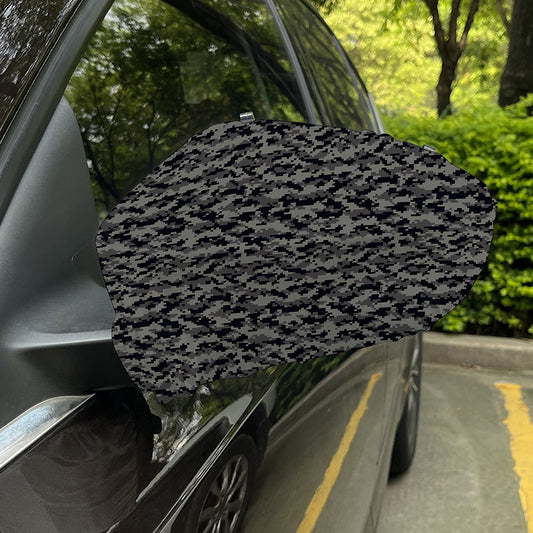 Black And Grey Digital Camo Print Car Side Mirror Covers