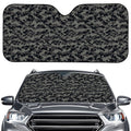 Black And Grey Digital Camo Print Car Windshield Sun Shade