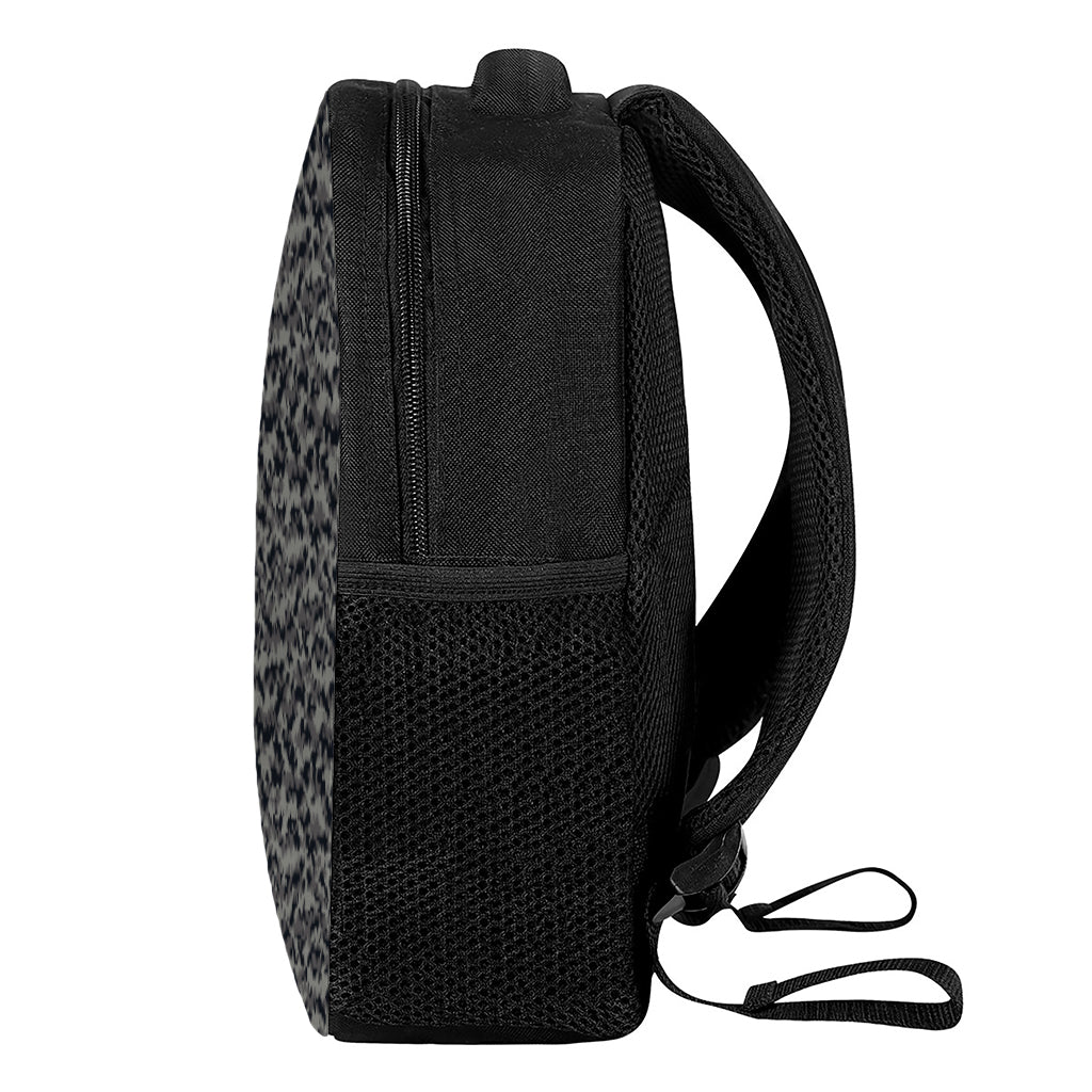 Black And Grey Digital Camo Print Casual Backpack