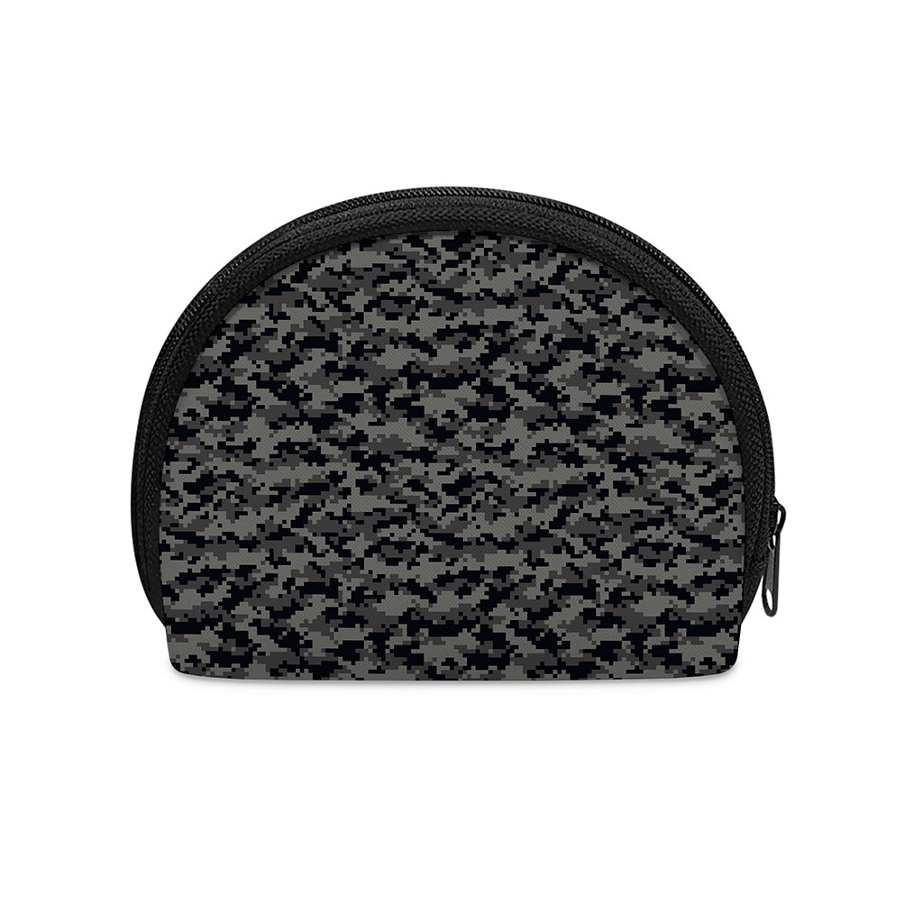 Black And Grey Digital Camo Print Coin Purse