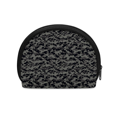 Black And Grey Digital Camo Print Coin Purse