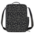 Black And Grey Digital Camo Print Crossbody Lunch Bag
