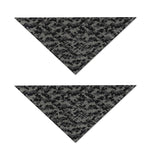 Black And Grey Digital Camo Print Dog Bandana