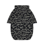 Black And Grey Digital Camo Print Dog Zip Up Hoodie