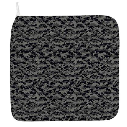 Black And Grey Digital Camo Print Hand Towel