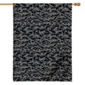 Black And Grey Digital Camo Print House Flag