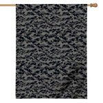Black And Grey Digital Camo Print House Flag