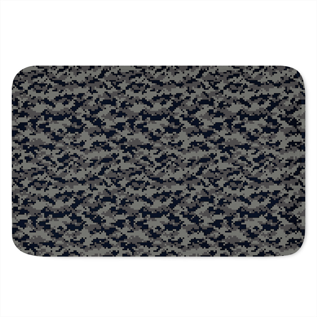 Black And Grey Digital Camo Print Indoor Door Mat