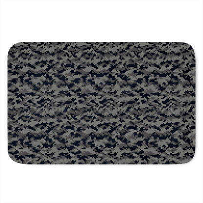 Black And Grey Digital Camo Print Indoor Door Mat