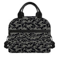 Black And Grey Digital Camo Print Insulated Lunch Bag