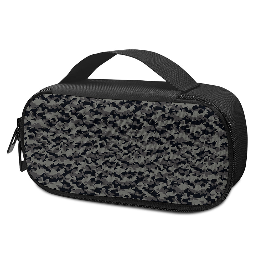Black And Grey Digital Camo Print Insulin Cooler Travel Case