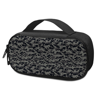 Black And Grey Digital Camo Print Insulin Cooler Travel Case