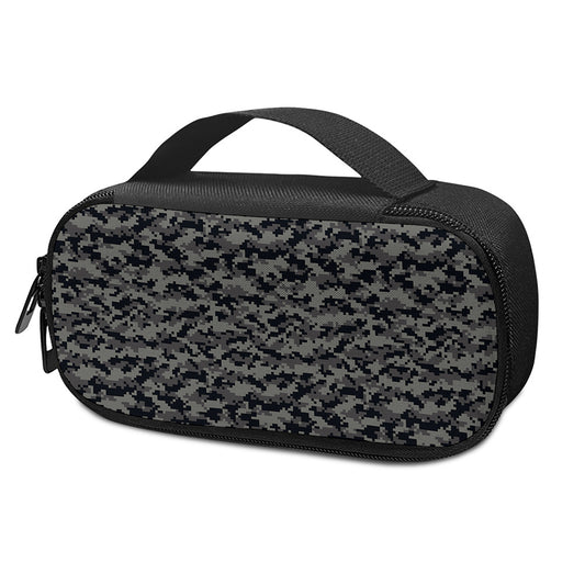 Black And Grey Digital Camo Print Insulin Cooler Travel Case