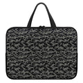 Black And Grey Digital Camo Print Laptop Sleeve With Handle