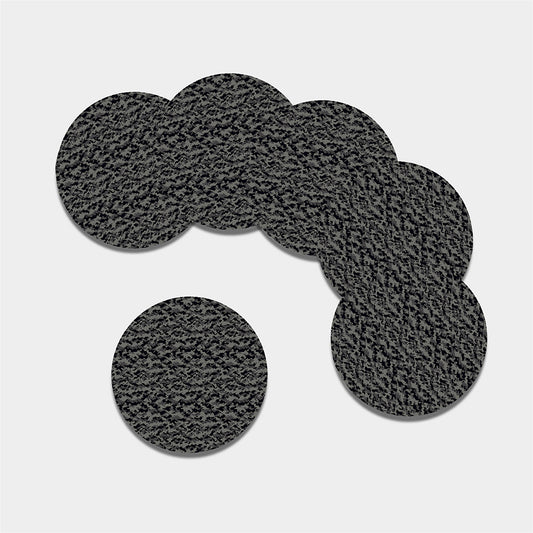 Black And Grey Digital Camo Print Leather Coaster Set