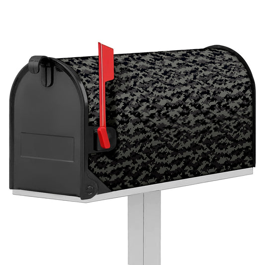 Black And Grey Digital Camo Print Mailbox Cover