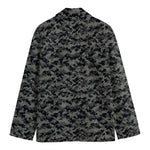 Black And Grey Digital Camo Print Men's Blazer