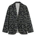 Black And Grey Digital Camo Print Men's Cotton Blazer