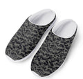 Black And Grey Digital Camo Print Mesh Casual Shoes